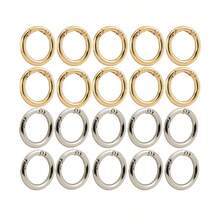 30/20/10pcs Trigger Spring O-Rings, Gold/Silver Metal Keychain Rings, Round Clasp Clips, Suitable For Keychains, Bags, Key Chains, DIY Crafts, Jewelry Making Clasps And Hooks - Multicolor - View 19