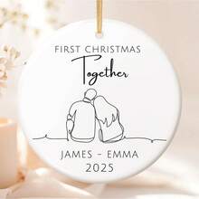 1 pieza Adorno personalizado de Primera Navidad, regalo de Navidad, regalo de Acción de Gracias, decoración del hogar