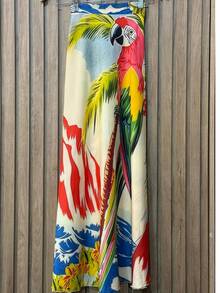 Bodysuit Swimsuit And Pareo Set Kit Premium Beach Cover-Up Bathing Suit Bodysuit - 金剛鸚鵡印花 - 查看 5