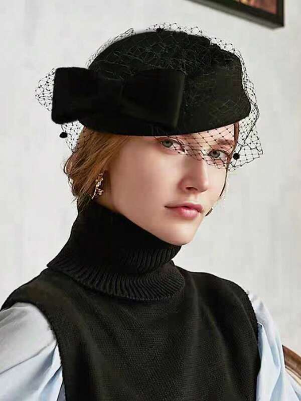 1 sztuka jesienno-zimowego kapelusza dla kobiet, stylowy, ciepły, mały kapelusz fedora, elegancki, do dekoracji scenicznych. Ciepły na zimę.