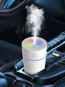Odświeżacz powietrza i nawilżacz powietrza do samochodu, miniaturowy dyfuzor olejków eterycznych USB, inteligentny dyfuzor zapachów do samochodu, odpowiedni do różnych modeli samochodów, 7-kolorowe światła zmieniające się w zależności od koloru, do zastosowania w samochodzie, domu, podróży, sypialni, biurze.