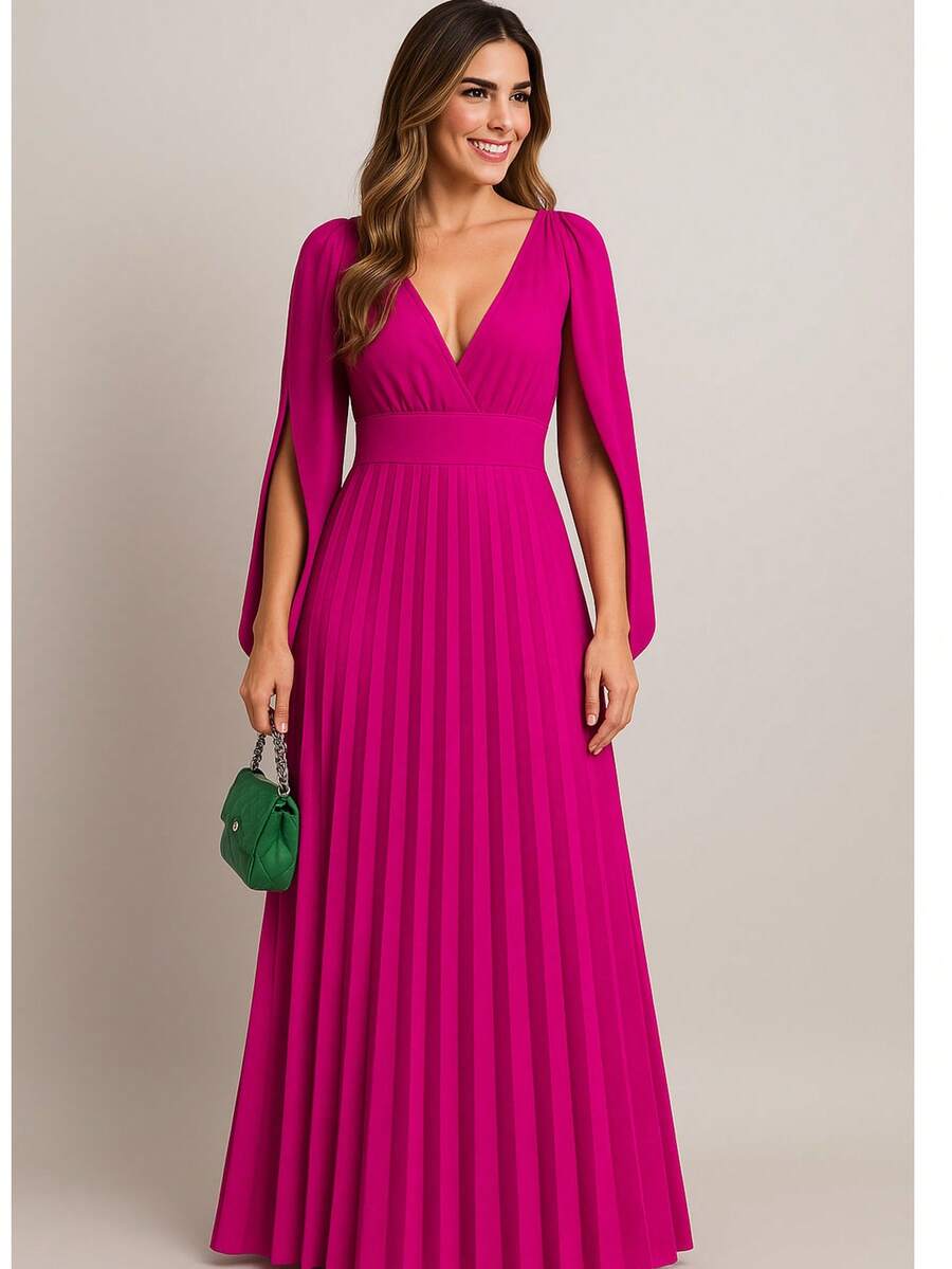Women Dresses - Rose Red - View 1