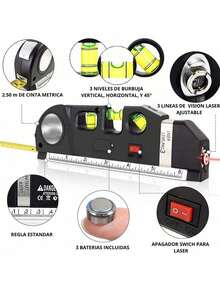 Nivel láser multifunción con 3 modos - Negro - Ver 4