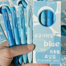 4pcs/Box Erasable Pens, 0.5mm Fine Tip, Blue/Black Ink, Quick Drying & Smooth, Suitable For Office, School, Planner, Exam, Christmas Gift, School Supplies, Christmas Present, Students, Art, High-End, Christmas, Students, Party Favor, Party Gift, Office, Learning
