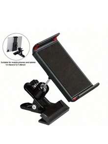 吉他耳机夹手机支架，直播三脚架夹桌面乐谱架，360°旋转吉他手机支架，兼容、安卓手机，送给家人和朋友的生日礼物 - 平板夾 - 查看 4