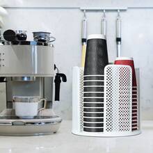 4-Fach Weihnachts-Tassen und Deckel Organizer, drehbarer Kaffeetassen Halter, geeignet für Badezimmer, Esszimmer, Lounge, Kaffeestation, Bar, Buffet, Schrank, Theke - Verschiedenfarbig - Übersicht 12