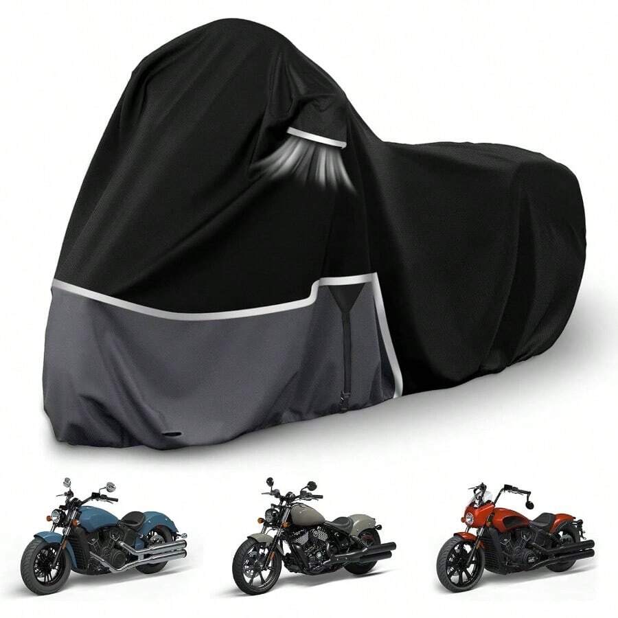 Funda impermeable para motocicleta de repuesto para explorador indioScout BobberChief, tela Oxford 420D personalizada para proteccin el polvo de nieve y lluvia Scout - Explorar - Ver 1