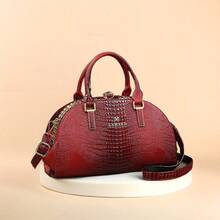 Bolso de mano elegante con diseño de nube, gran capacidad, sensación de alta gama, bolso de tote versátil para mujer, bolso cruzado elegante, minimalista para el uso diario, bolso de mujer de alta calidad con estampado de cocodrilo