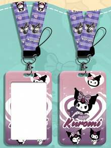 1pc Kulomi Cartoon Bus Pass Holder - Durable TPU Material, Protects ID Cards And Metro Cards