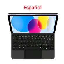 Étui clavier magique compatible avec iPad 10e génération 10,9 pouces 2022 2020 Housse de clavier intelligent Folio pour tablette A2757 A2696 A2777 A3162 Rétroéclairage magnétique Trackpad avec support - Noir - Voir 16