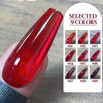 Miss Leia 1-9 15ml Sơn móng tay dạng thạch Ankora Oxblood Red Glaze màu đỏ máu mùa thu và mùa đông, làm trắng, đa năng, màu đỏ rượu vang đỏ Ruby, sơn móng tay dạng gel màu phổ biến, sơn móng tay cho người mới bắt đầu, làm móng bằng đèn LED, có thể ngâm, bán vĩnh viễn, thích hợp cho tiệm làm đẹp, bộ dụng cụ làm móng tự làm, quà tặng cho phụ nữ, nghệ thuật làm móng, thích hợp cho mọi mùa
