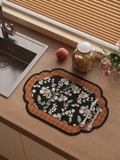 Kitchen Drying Mat, Absorbent & Quick Dry, Heat Resistant, Non-Slip Mat For Sink, Countertop, Washing Station