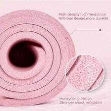 1 miếng, dày, chống trượt, giảm xóc, bền, thoải mái, chất liệu cao su nitrile, thảm tập yoga dày chống trượt dành cho nam và nữ có dây đeo lưu trữ miễn phí, có sẵn ba màu đen/hồng/tím, kiểu dáng tập thể dục trong nhà, sọc hồng, hình chữ nhật, kết cấu chống trượt, rèn luyện cốt lõi, chỉnh sửa tư thế - Làm dày - Xem 6
