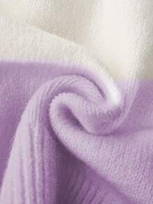 Women'S Casual Pink & White Color Block Hooded Sweater - Cozy Long Sleeve Cardigan With Button Details, Perfect For Fall/Winter, Relaxed Fit, Long Sleeve Sweater   Women's Winter Clothing Of Women's Winter Clothing Women's Winter Fashion Women's Winter Promotion Of Women's Winter Clothing    Vestidos Elegantes De Mujer  Vestidos Elegantes Para Fiesta  Vestidos De Mujer   Vestidos De Mujer Casual  Vestidos De Gala  Dresses For Women Elegant    Active Wear Women   Summer  Gym Mujer  Gym Mujer  Workout Clothes For Women  Sweatshirts For Women  Women's All Season Clothes Women's Spring Clothes Women's Summer Clothes Women's Year Round Outfits Spring Fashion For Women Summer Fashion For Women - 紫色 - 查看 3