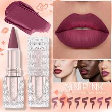 AINIPINK 2pcs (07#+08#) Matte Lipstick Lip Gloss, Waterproof , Easy To Apply, Does Not Fade, Does Not Stick To The Cup, Sweat-Proof, Convenient To Carry, Beautiful Gift, Daily Makeup, Festival Makeup, Universal Color Makeup - Multicolor - View 11