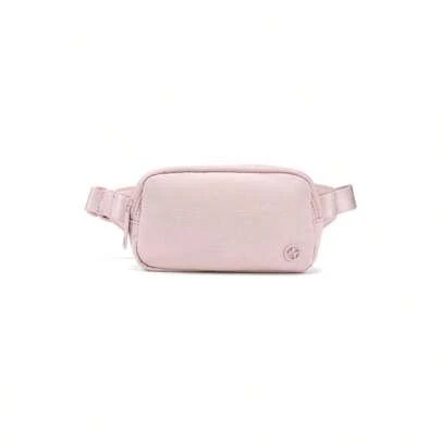 - bolso para cinturn u2013 Ultra compacto, se adapta a telfono de 6. pulgadas, lpiz labial, auriculares, esenciales, pequeo bolso cruzado en la cintura, Rosado, Pequeo, Slido