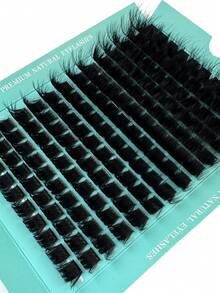 200pcs/180pcs/160pcs/140pcs/120pcs Faux Mink Eyelashes 200D/160D/120D/100D/80D/60D 8D Luxurious Fluffy DIY Cluster Lashes - 12-20mm Mixed Length Eyelash Extension 0.07mm Russian D Curl Thick & Reusable Dramatic Lashes, Easy For Beginners - D - 查看 9