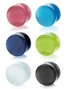 1 Coppia di Orecchini Plug di Moda Stile Rock con Pietra Occhio di Gatto in Vetro, Gioielli per il Corpo Unisex Adatti per Uso Quotidiano e Raduni