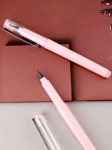 قلم رصاص قابل للمسح لا نهائي 1/2 قطعة، قلم رصاص أبدي للكتابة HB بدون حاجة لشحذ، قرطاسية كاواييي جميلة، لوازم مدرسية