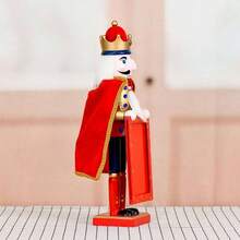 Adorno De Cascanueces De Navidad, Cascanueces Decorativo De Madera, Adorno Estatua del Rey De Mesa De Madera Colores, Traen Buena Suerte A Su, para La Mesa del Dormitorio, La Residencia Estudiante - inicial - Ver 8