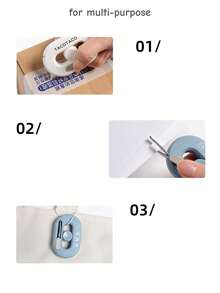 1pc Portable Scissors, Mini Finger Spinner Type 2-In-1 Utility Knife, Magnetic Blade Cutter - Envelope Knife - Scissors, Perfect For Home And Office Use, Easily Cut, Cardboards, Express Boxes And DIY Crafts, A Great Gift For Friends - Multicolor - View 7