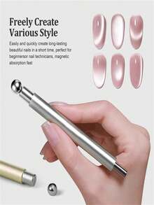 Ferramenta Magnética Redonda para Arte de Unhas, Efeito de Olho de Gato 3D, Adequado para Senhoras, Salões de Beleza e DIY em Casa, Sem Fragrância. Arte de Unhas, Pincel de Arte, Caneta de Arte de Unhas Detalhada, Ferramenta de Pintura, Acessórios de Arte de Unhas, Design de Arte de Unhas, Suprimentos de Cuidados com as Unhas, Ferramenta Magnética Redonda, Ferramenta Magnética de Aço, Ferramenta de Arte de Alta Precisão Amante da Beleza, Cuidados com as Unhas Femininas, Presente para Namorada, Presente de Natal, Amante da Arte de Unhas.