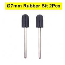 Easy Nail قطعتان من أغطية الرأس المطاطية لتقليم الأظافر أو الرمل، أكمام قاطع الأظافر بعمود 2.35 مم، إزالة جل الأظافر بالتقشير والرمل، #80 لعناية القدم