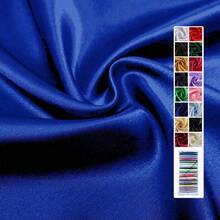 1pc Silky Shiny Solid Satin Fabric, Faux Silk Material Smooth And Soft, Suitable For Wedding Crafts DIY, Curtains, Tablecloths, Garment Fabric