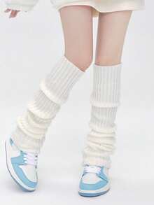 1 Pair Women's Multi-Color Leg Warmers, Knee High Leg Warmers, Suitable For Everyday Use, Cozy