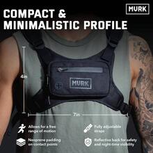 - Paquete de pecho resistente al agua - Chaleco minimalista para correr para entrenamientos, totalmente ajustable y se adapta a XS - XXL: soporte para telfono para correr con almacenamiento - Negro - - Ver 3
