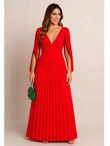 Women Dresses - Red - View 2