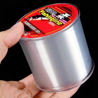 500m-546yds Of Transparent Fluorocarbon Fishing Line, 4.4kg To 21.0kg, Durable Mainline Fluorocarbon Coating, Suitable For Freshwater And Saltwater Outdoor Fishing Gear, Underwater Invisible Fishing, Impact-Resistant Material, Super Wear-Resistant And Bite-Resistant, Suitable For All-Season Fishing