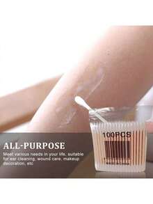 100/300/500/1000 unidades de hisopos envasados, hisopos de limpieza sanitarios desechables de doble cabeza, desmaquillante para el hogar, hisopos para limpiar los oídos, diversas funciones, compactos y portátiles