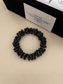 4/2/1 Pcs Set Crystal Rhinestone Hair Scrunchies, Shiny Elastic Hair Ties For Women/Girls, Suitable For Daily Wear, Office, Party, Date, Wedding, Low Allergy Non-Slip Hair Accessories Gift Box, Elegant Rhinestone Hair Scrunchies, Suitable For All Seasons (Spring, Summer, Autumn, Winter) Head Accessories - Multicolor - View 16