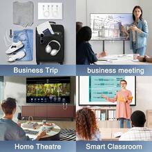 inalámbrico Transmisor y Receptor Inalámbrico  5G 2.4G Extender Kit Extensor Portáti PlugandPlay Transmisión Inalámbrica para Ordenador Portátil TV Box DVD Neflix - Blanco - Ver 5