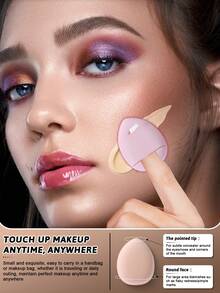 9件套化妆海绵粉扑套装，干湿两用，柔软可重复使用，美妆蛋，适合女性、妈妈、妻子、姐妹、少女、朋友等，可作为赠品、旅行用品、平价好物、旅行必备品。 - 彩色 - 查看 9