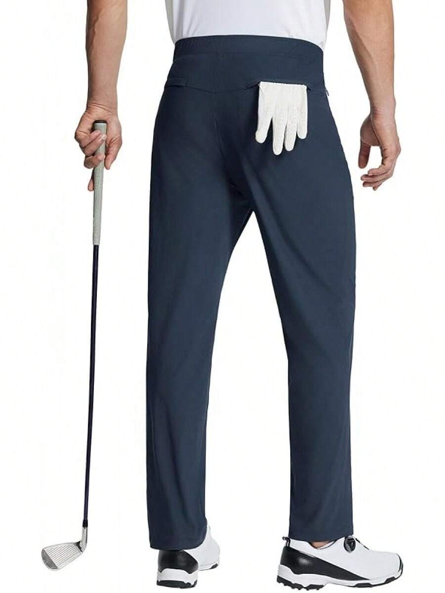 Men's Golf Pants Stretch Relaxed Fit 30" Sweatpants With Zipper Pockets Work Casual Athletic-2025 - B-xanh đậm - Xem 1