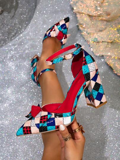 2025 Spring/Summer French Style Pointed Toe Thin Heel Slip-On Pumps, Closed Toe Sandals, Fall, Autumn, Elegant High Heels For Commuting