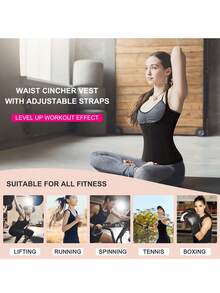 1pc Women Sports Waist Trainer With Hooks & Zipper, Body Shaper Corset Vest Shapewear For Tummy And Waist Control