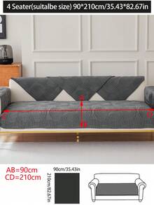 1 Vỏ gối sofa dày ấm áp thời trang thu đông, đệm ghế sofa chống trượt hiện đại tối giản, vỏ bọc sofa chống bụi và có thể giặt được, mềm mại và chống phai màu, thân thiện với thú cưng, phù hợp với ghế sofa hình chữ L và ghế sofa 1/2/3/4 chỗ ngồi, thích hợp cho phòng ngủ, văn phòng, phòng khách - Màu xám đen - Xem 18