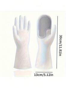 Rubber Latex Dishwashing Gloves, Waterproof, Lead-Free, Multi-Purpose, Essential For Kitchen, Bathroom, Outdoor Cleaning, Household Chores & Laundry