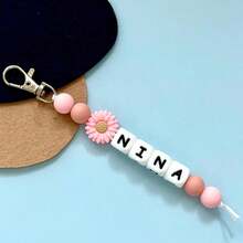 1pc Customized Silicone Bead Keychain, Personalized English Letters, Name Keychain, Bag Accessories, Unique Customized Gifts - Silicone Keychain - View 32