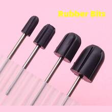 Easy Nail قطعتان من أغطية الرأس المطاطية لتقليم الأظافر أو الرمل، أكمام قاطع الأظافر بعمود 2.35 مم، إزالة جل الأظافر بالتقشير والرمل، #80 لعناية القدم