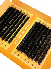 200pcs/180pcs/160pcs/140pcs/120pcs Faux Mink Eyelashes 200D/160D/120D/100D/80D/60D 8D Luxury Fluffy DIY Cluster Lashes - 14-20mm Mixed Length Eyelash Extension 0.07mm Russian D Curl Thick & Reusable Dramatic Lashes, Beginner Friendly For Daily, Party, Valentine's Day, Music Festival, Christmas, Thanksgiving Ideal Gift - D - 查看 7