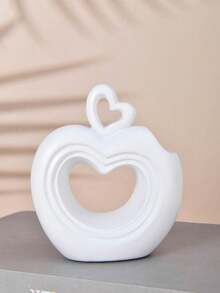 1 Nordic Creative Apple-Shaped Living Room Floral Decoration, Resin Dried Flower Vase, Home Decoration, Entryway Tabletop Flower Container, Living Room Accessory