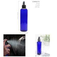 8oz Cobalt Blue Plastic PET Spray Bottles Fine Mist Atomizers 6 - Pack Home Cleaning, Aromatherapy, Beauty Care