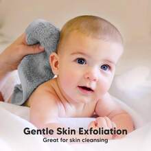 Paquete de 6 toallitas orgánicas para bebés - Toallitas suaves de viscosa de bambú, toallitas para bebés, toallitas para recién nacidos, niños, toallas de baño para bebés, toalla facial, toallitas para lavar la cara (rosa rubor) - Gris frío - Ver 4