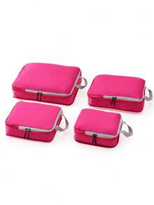 4 قطع مكعبات تعبئة للسفر، منظمات أمتعة ضاغطة، حقائب تخزين رقمية ومستحضرات تجميل، مناسبة لحقائب الملابس والأحذية، حقيبة سفر، حقيبة يد، حقيبة أمتعة للسفر والأعمال والعطلات، سعة كبيرة، محمولة متعددة الوظائف، حقيبة سفر متنوعة الاستخدام