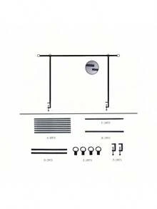 带夹子的桌上杆支架，长度 46-82 英寸，可调节金属气球花拱门支架，用于派对、生日、婚礼、万圣节、圣诞节的装饰拱门，黑色 - 黑色 - 查看 1