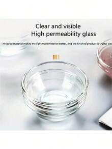 10 chiếc bát thủy tinh trong suốt nhỏ, thích hợp đựng gia vị, nước tương, giấm, tỏi, đồ ăn nhẹ, tiệc tùng - Màu trong suốt - Xem 4